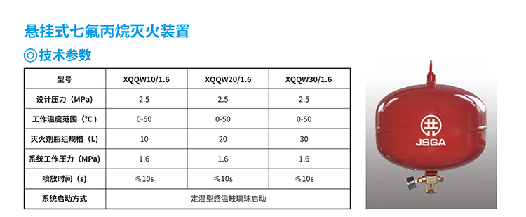 懸掛式七氟丙烷滅火系統(tǒng)